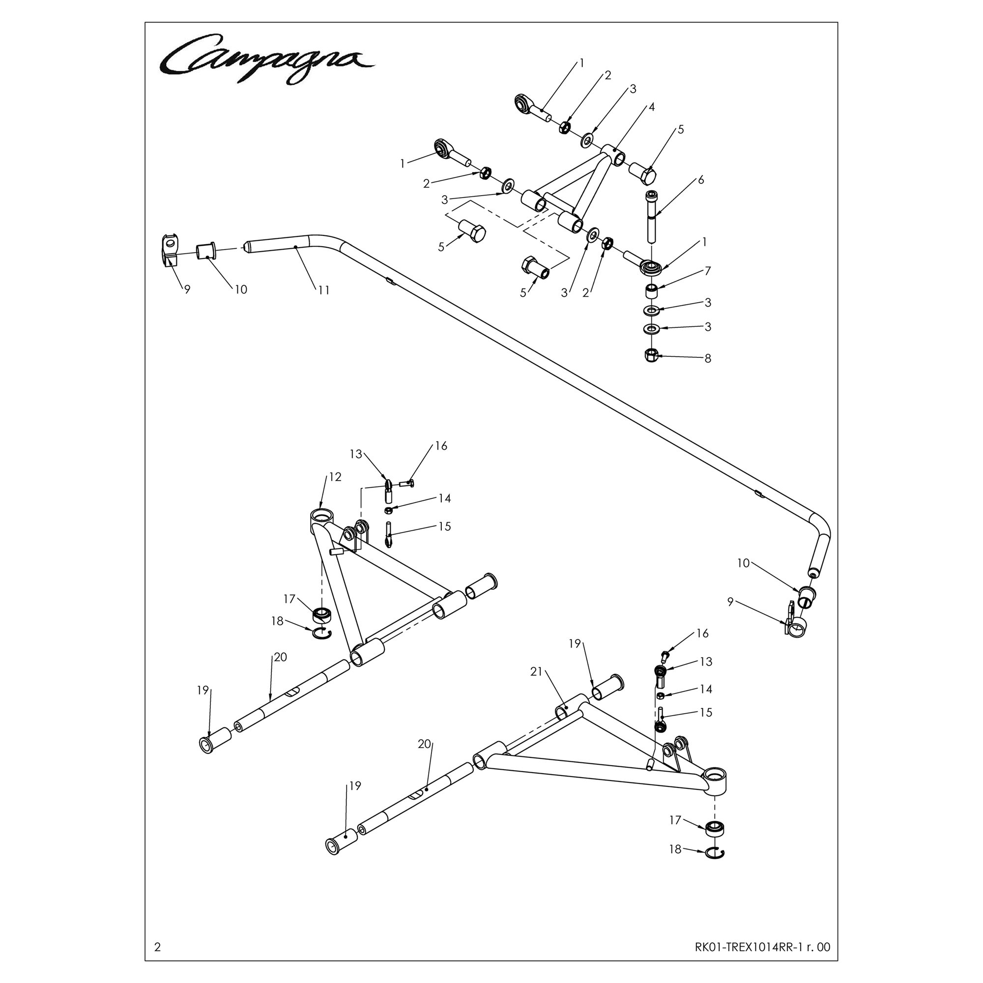 TABLES DE SUSPENSION ET BARRE ANTI-ROULIS